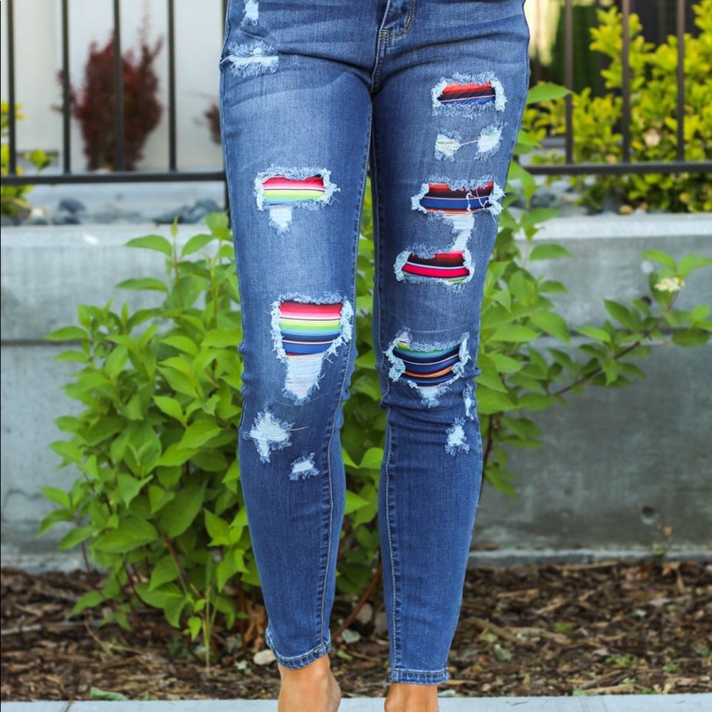 Judy Blue Rainbow Patch Jeans {out of stock}
